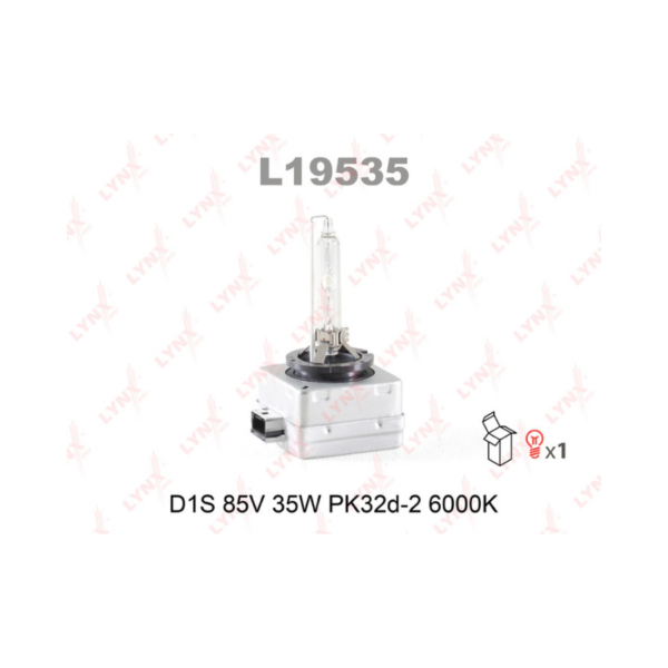 Ксеноновая лампа LYNXauto D1S 12V 35W PK32d-2, 6000K