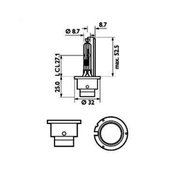 Ксеноновая лампа Philips Vision D2R 12V 35W P32d-3, 4600K